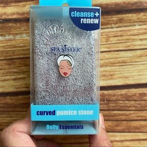 Spa Sister Curved Pumice Stone on a Rope, Purple